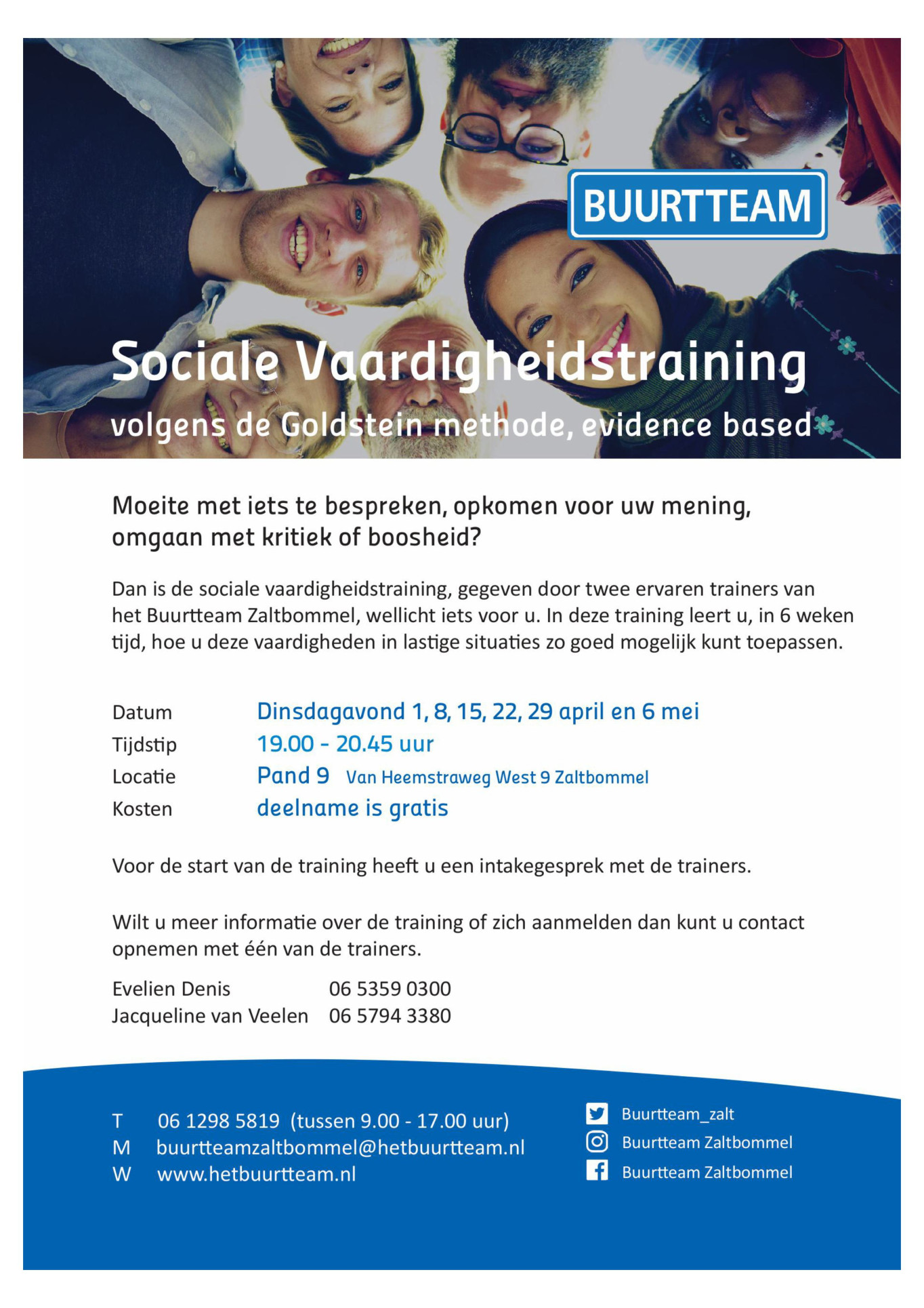 Buurtteam flyer SOVA training